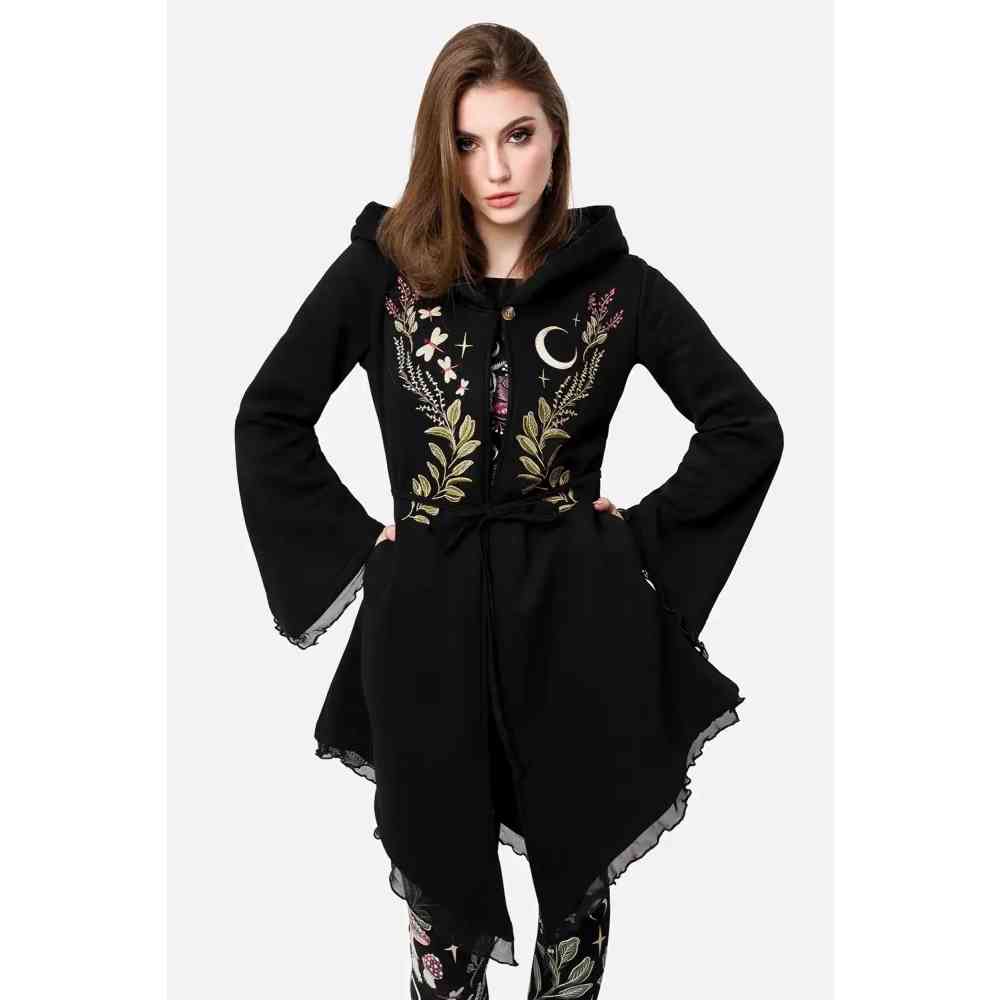 Restyle - Moon Phases Long cardigan - Black